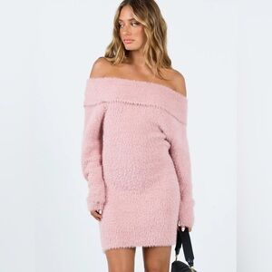NWOT Princess Polly Mirrabrook off The Shoulder Mini Dress in Pink